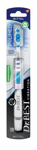 Dr.BEST Vibration Polimed Zahnbürste, Mittel (1 Stück), für eine 9x bessere Reinigungsleistung am Zahnfleischrand* Cover