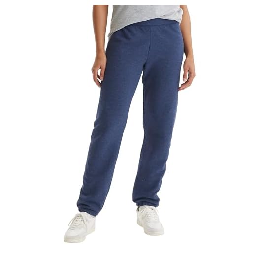 Hanes womens Ecosmart Cinched Cuff Sweatpants, Navy Heather, Medium US