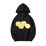 [ZKCASA] パーカー メンズ 長袖 秋の味覚の梨 スウェット 柔ら 快適 秋服 大きいサイズ カジュアル おしゃれ ゆったり アウター フード付き プルオーバー シャツ XL