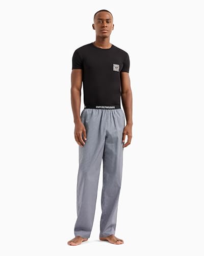 Emporio Armani Men's Yard Dyed Woven Cotton Pajama Pants2