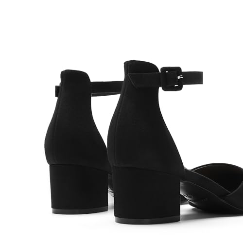 Image of DREAM PAIRS Women's Round Toe Low Block Heel Pumps