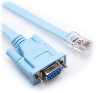 10ft DB9 Female to RJ45 Male Rollover Console Cable for Cisco Baby Blue by LinkCable