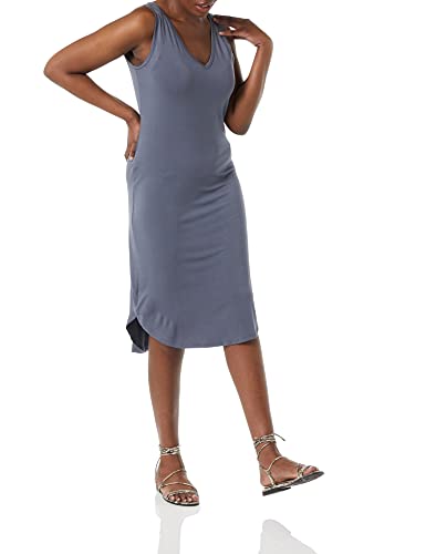 Image of Amazon Essentials Women's Jersey Regular-Fit Sleeveless V-Neck Midi Dress (Previously Daily Ritual)