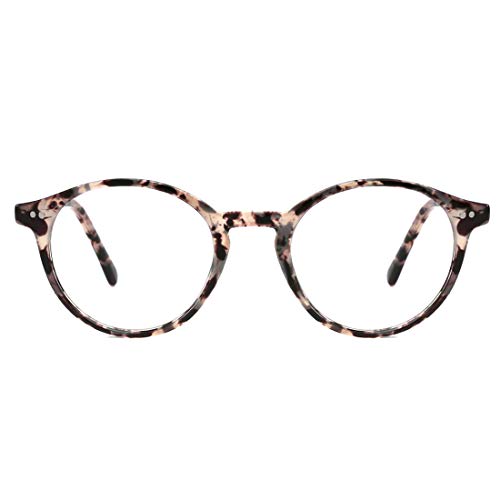 TIJN Blue Light Blocking Glasses Men Women Vintage Thick Round Rim Frame Eyeglasses