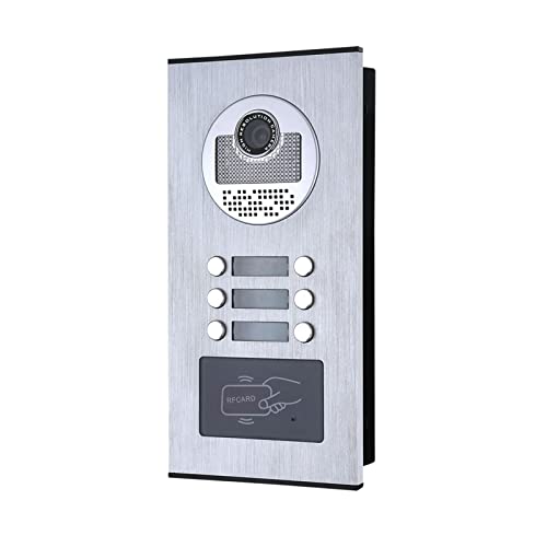 Videoportero con cámara de alta definición, Por cable Wifi 7 Pulgada Autobús 2 Kit de sistemas de intercomunicación telefónica de video de cable for casa 6 unidades Apartamento Night Vision Soporte re