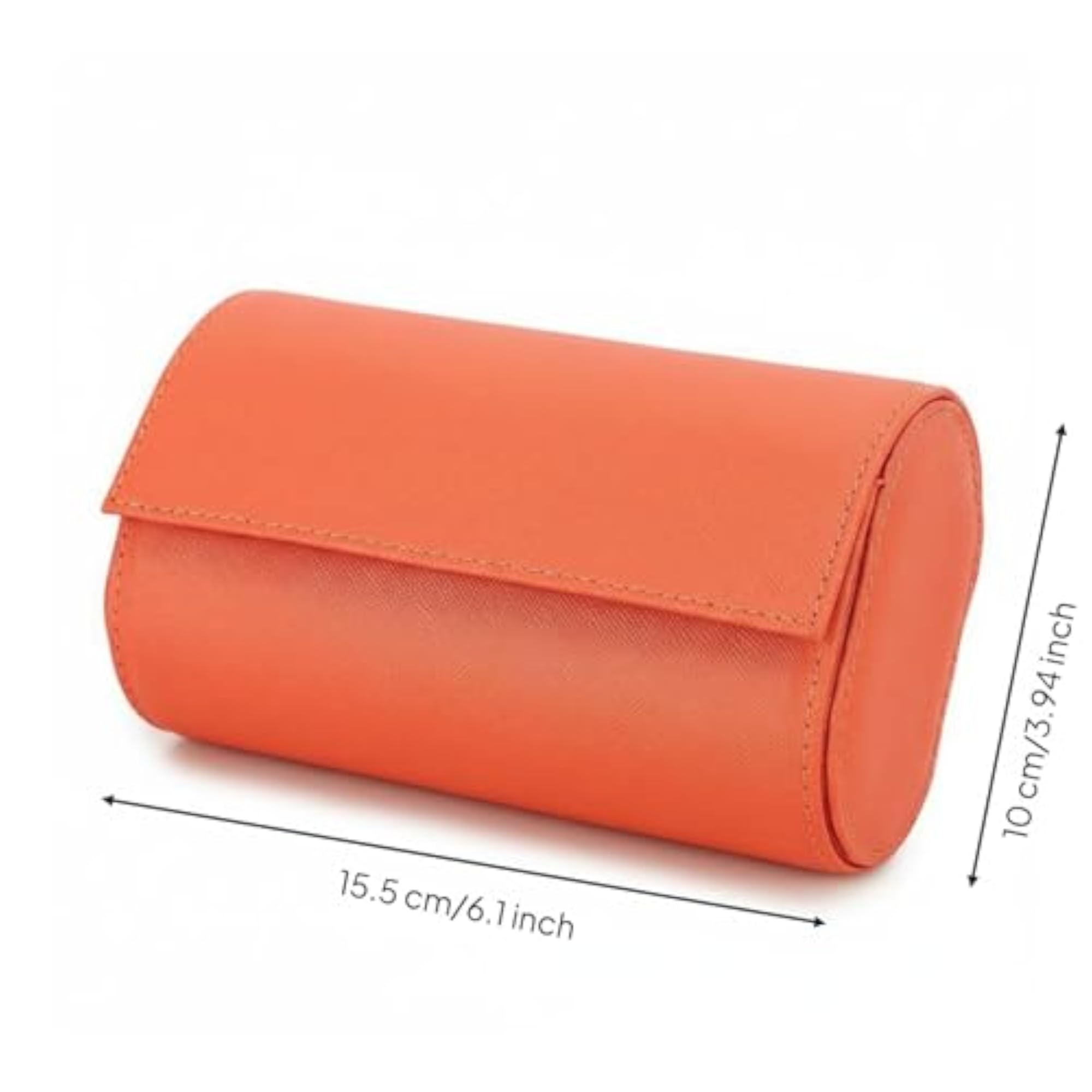 Leather Watch Storage Box with Soft Velvet Lining, 2-Slot for Couples