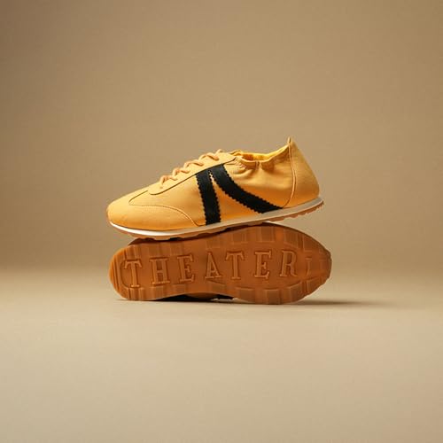 Image of Theater Fuji Casual Sneakers in Suede for Women | Stylish Flat Lace-Up Shoes | Lightweight Comfortable Footwear with Cushioned Insole