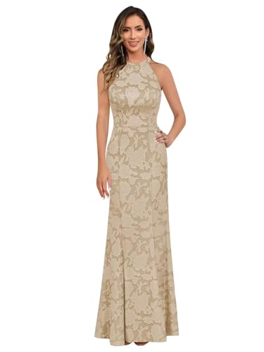 Lace Halter Mother of The Bride Dresses for Women Long Mermaid Formal Evening Gown4