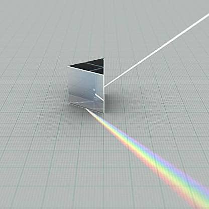 Glass Prism,Solid Prism, Equilateral Prism, Prism for Science/Optics/Spectrum Experiments 38 X 38x38mm - Pack of (1) 3