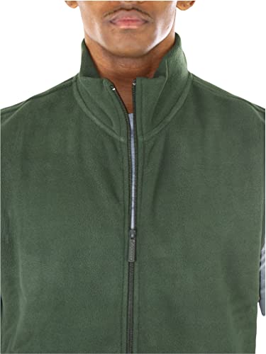 Image of ToBeInStyle Men's Zip Up Sleeveless High Collar Polar Fleece Vest