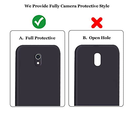 Image of A rtistque Liquid TPU Silicone Matte Shockproof Flexible with Camera Protection Soft Back Cover Case for Mi Redmi 8A - Black