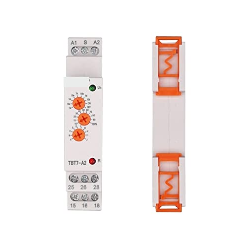 Relais temporisé 220V MOBYAT TBT7-A1 Rail Din avec bouton rouge multifonction - 7