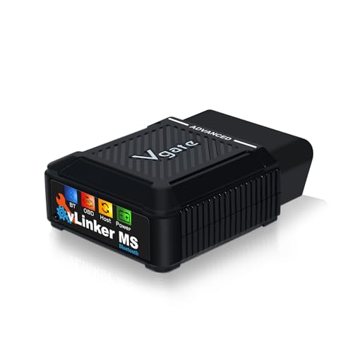 Vgate vLinker MS Bluetooth MFI OBD2 Diagnosegerät Fehlercodeleser OBDII kompatibler Auto Adapter...