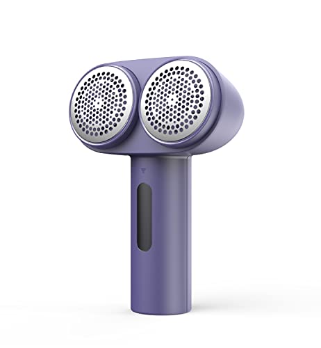 Fabric Shaver Lint Remover - Double-head Portable Sweater Clothes Shaver Fuzz Pills Removing - Liphier Rechargeable Bobble Remover for Clothes Couch Toys Carpets - Home Essentials (Purple)