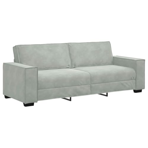 vidaXL Divano a 3 Posti Grigio Chiaro 180 cm in Velluto, Divano, Divano a 3 posti, Divano in Velluto, Divano, Divano a Tre posti
