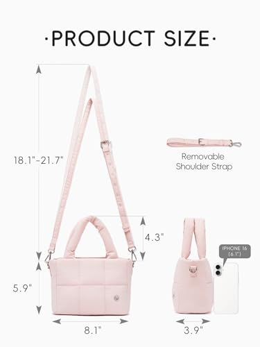 WESTBRONCO Small Puffer Crossbody Bags for Women Mini Tote Bag, Puffy Nylon Shoulder Purse, Womens Quilted Handbags2