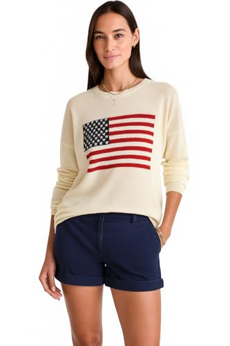 vineyard vines Women's Seaspun Cashmere Classic Flag Sweater