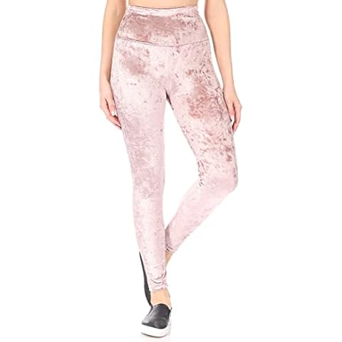 ShoSho Womens Shiny Crushed Velvet Joggers Pants with Pockets, Crushedvelvet:orchid, Large Cover