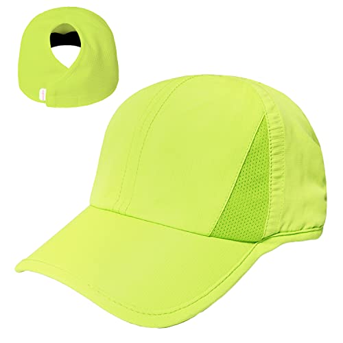 Ponyflo Womens Ponytail Baseball Cap - Ponytail Hats for Women, Curly Hair Ponytail Hat, Baseball Hat for Women