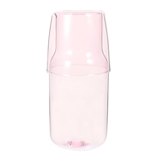 Generic Jarra de Vidrio de Borosilicato Rosa 12L Resistente al Calor y Frío Vaso Juego para Escritorio y Dormitorio Accesorio Funcional Hogar y Uso Diario