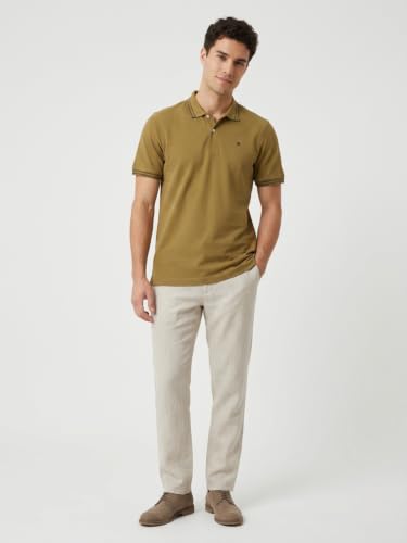 Image of Raymond Men Modern Fit Solid Pattern Pure Cotton Polo Neck Half Sleeve Casual T-Shirt