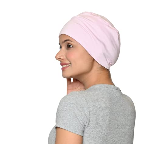 Image of The Headscarves Women Silky Soft Bamboo Viscose Sleep Cap for Hair Loss Chemo Headwear Skull Cap Free Size (Multicolor) (HS3 Multicolor)