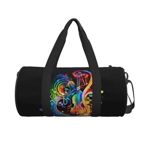 Travel Bag For Women,Colorful Music Print Personal Item Duffle Bags,Weekend Travel Duffel Tote Bag,Travel Sport Gym Bag For Men,Airplane Travel Essentials For Flying2