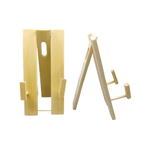 GAOINTELL Soportes plegables de madera para ventiladores, paquete de 2 unidades, soporte de mano chino para coleccionistas y entusiastas