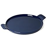 Sweese 529.103 Porcelain 12 inch Pizza Pan, Non-Stick Pizza Baking Pan for Oven, Round Pizza Baking Tray, Even-Heating Bakeware, Navy