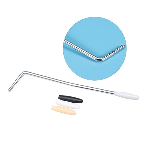 ERINGOGO エレキギター用トレモロアーム ワミーバー 鉄製メッキ仕様 種類のチップキャップ付き ストラトキャスター対応 ギターパーツ 単品トレモロブリッジシステム対応