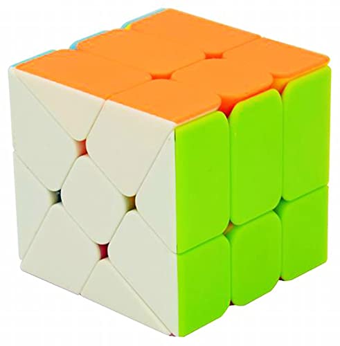 Image of HAWKISTER Kid Moyu Mfjs Meilong Windmill Cube Stickerless High Speed Mofang Jiaoshi Magic Cube