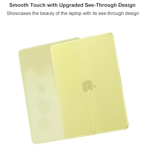 Image of Midkart Matte Case Compatible with MacBook Neo 13 inch 2026 Release Model A3404 A18 Pro Chip 3 in 1 Kit Precise Fit Protective Hard Shell Plastic Cover Keyguard & Dust Plugs, Citrus