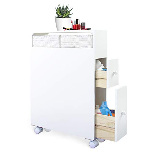 Big Sale Jerry & Maggie - Bathroom Storage Cabinet Movable Toilet Organizer Free Standing Toilet Rack Multi Tier Accessory Sets Home Livingroom Space Saver Storage Stand Cabinet with Drawers & Units | MDF 🔥 Hot Deals Jerry & Maggie - Bathroom Storage Cabinet Movable Toilet Organizer Free Standing Toilet Rack Multi Tier Accessory Sets Home Livingroom Space Saver Storage Stand Cabinet with Drawers & Units | MDF