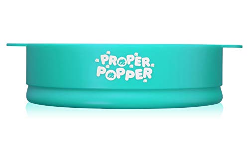 Image of The Original Proper Popper Microwave Popcorn Popper, Silicone Popcorn Maker, Collapsible Bowl BPA Free & Dishwasher Safe - (Aqua)