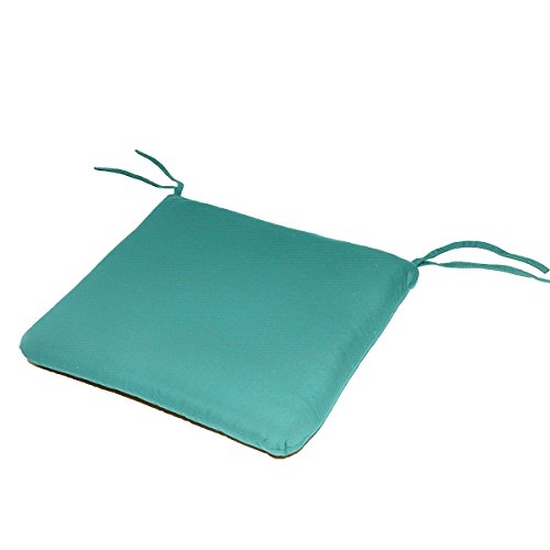 Comfort Classics 18W x 18Dx 2H Sunbrella Outdoor Waterfall Style SEAT PAD Cushion in Aruba Inc. Made in USA