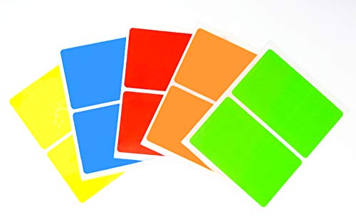 Tag-A-Room 2 x 3 Name Tag Stickers 150 Color Coded Labels Assorted Variety Pack