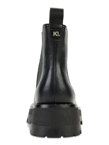 KARL LAGERFELD PARIS Women's Mayde Leather Lug-Sole Ankle Boot2