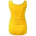GINKANA Maternity Tank Tops Sleeveless Ruched Clothes,Yellow,S