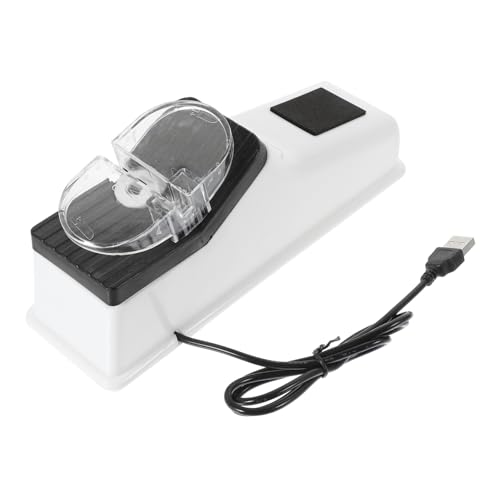 Warmhm Affilacoltelli Elettrico USB Multifunzionale per e Forbici Portatile e Compatto per Cucina Affilatura con Ruota Abrasiva Strumento per Affilare Coltello e Forbici