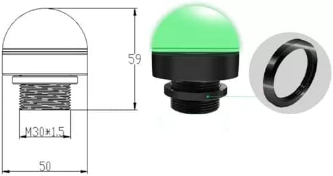 Miniatura 4 de ANDONT Luces de advertencia industriales luz de emergencia con indicador de baliza de 24 V CC 3 colores una sola capa tres pilas de luz impermeable