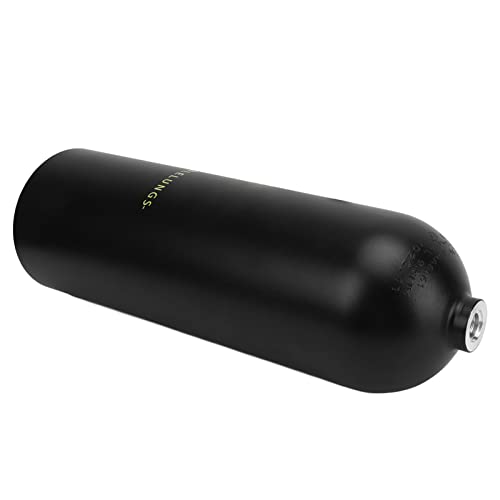 Soraz Mini Diving Equipment, 360 Degrees Rotating Joint Portable Aviation Aluminum and Copper for Breath Training (Black)