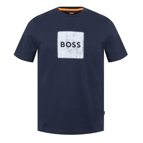 BOSS Mens HBO Stitch Logo T-Shirt Navy XL