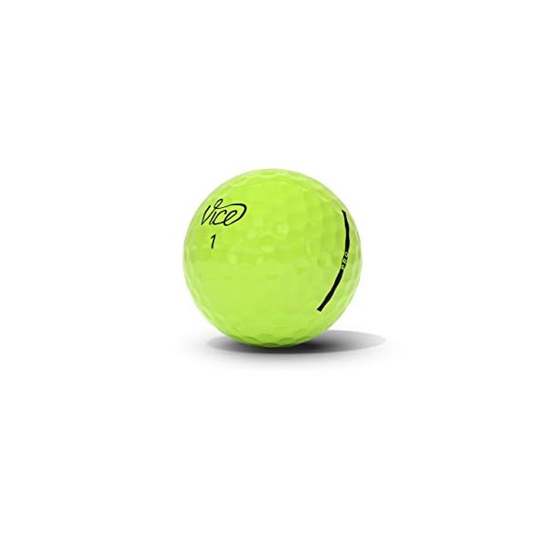 Vice Golf Pro Neon Lime 2020 | 12 Golf Bälle | Eigenschaften: 3-Piece Cast Urethan, maximale Kontrolle, hoher Spin im Kurzspiel | Mehr Farben: Neon Lime/Red | Profil: Für fortgeschrittene Golfer