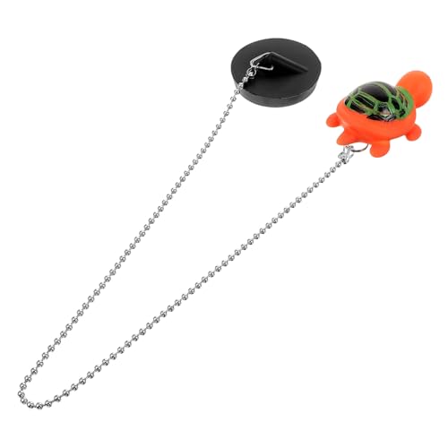 Vaguelly Tappo Scarico Vasca Bagno in Gomma Con Catena e Decorazione Tartaruga Antipolvere e Antintasamento Per Vasca Da Bagno e Lavandino Resistente e Facile Da Pulire