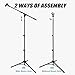 GLEAM Microphone Stand for Light Microphone less than 1 LB - Tripod Boom Arm Mic Stand with Carrying Bag, 2 Mic Clips and Screw Adapter Portable for Singing Performance Wedding Stage and Mic Mount