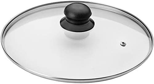 Ibili Stainless Steel Vented Silver & Black Glass Saucepan Cover Lid 22cm