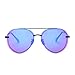 DIFF Lenox Black + Purple Mirror, Designer Oversized Aviator Sunglasses for Women UV400 Protection