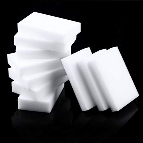 MXECO 10 Pcs Magic Sponge Eraser Clean Cleaning Multi-functional Foam Cleaner White Kitchen Bathroom House Universal Cleaning Tools