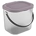 Rotho Albula Waschmittelbehälter 6l mit Deckel, Kunststoff (PP recycelt) , mauve/transparent, 6l (23.5 x 20.0 x 20.8 cm)