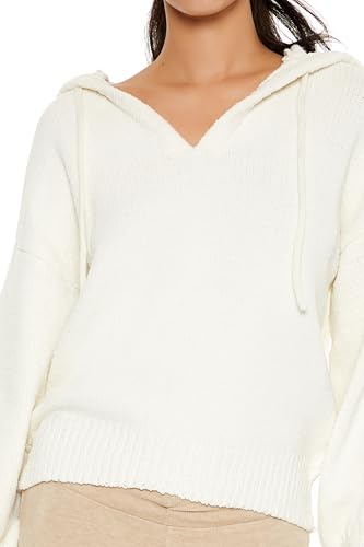 Forever 21 Women's Hooded Drop-Sleeve Sweater3